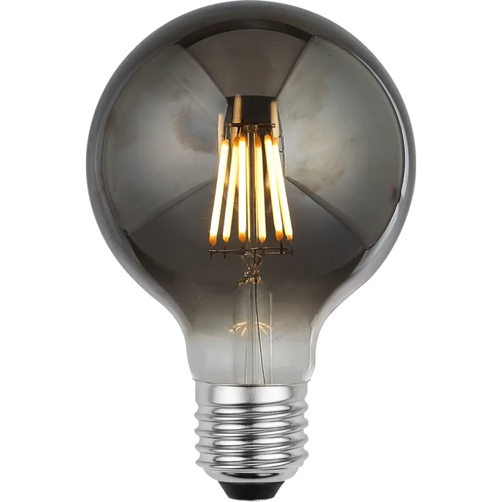 لمبة قزاز عيدان كروي قطر 9.5 سم شكل رمادي لون الإضاءة اصفر 5 واط E27